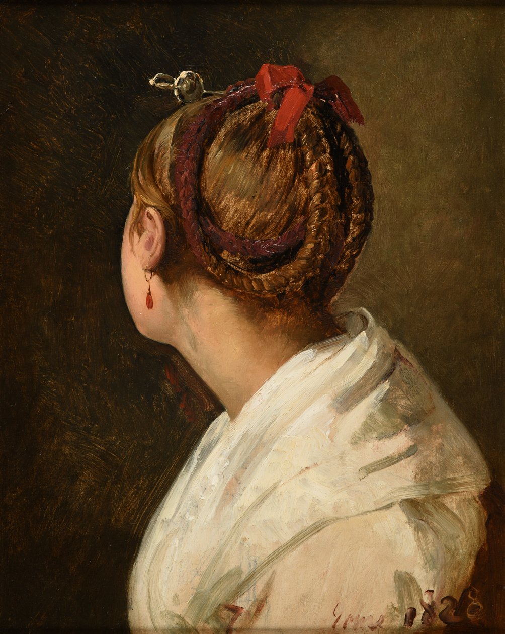 Tête de jeune romaine - Jacques Raymond Brascassat