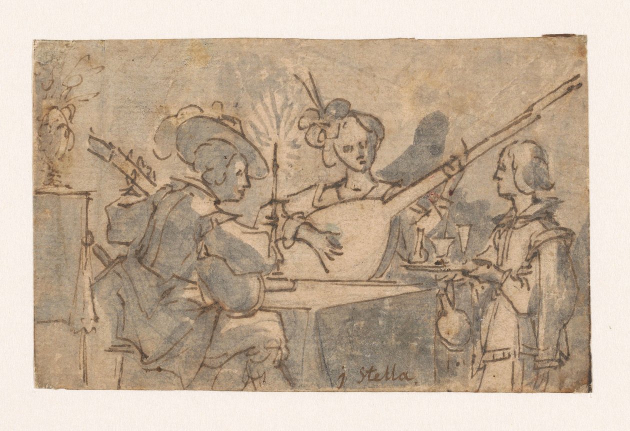 Groupe de musiciens à la lumière des bougies - Jacques Stella