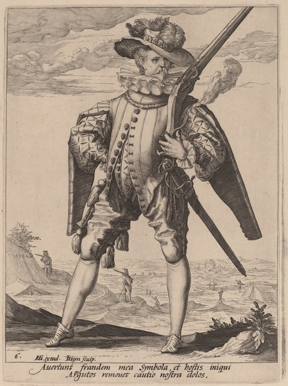 Mousquetaire - Jacques de Gheyn II after Hendrik Goltzius