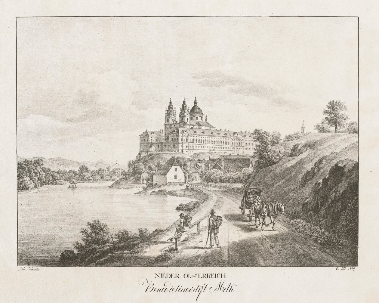 Nieder-österreich, Abbaye bénédictine de Melk, 1819 - Jakob Alt