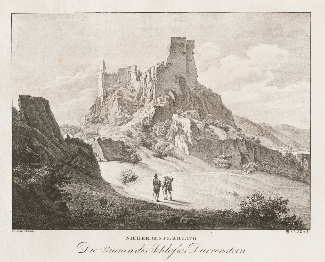 Basse-Autriche, Les ruines du château - Jakob Alt