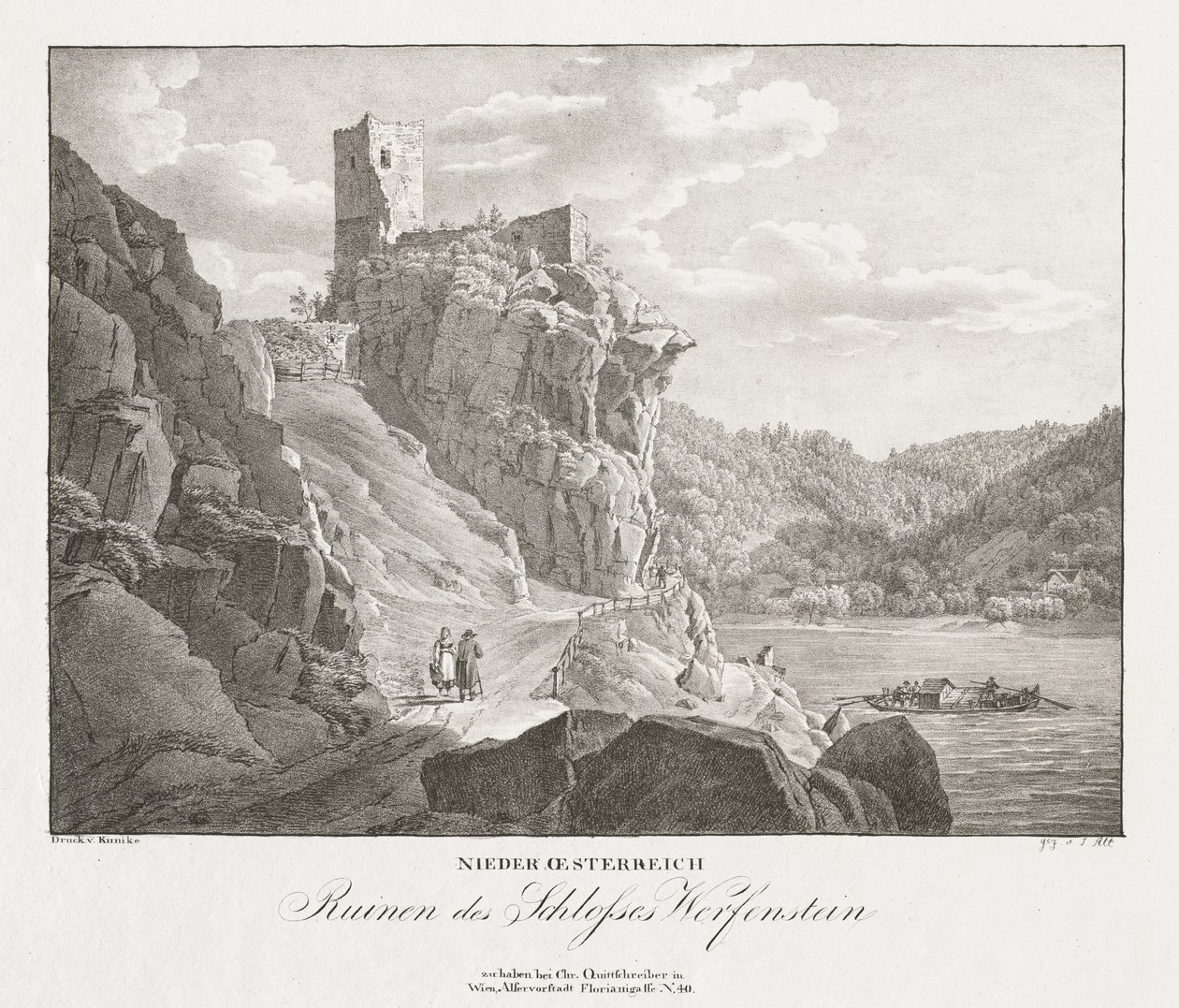 Basse-Autriche, Ruines du château Werfenstein - Jakob Alt