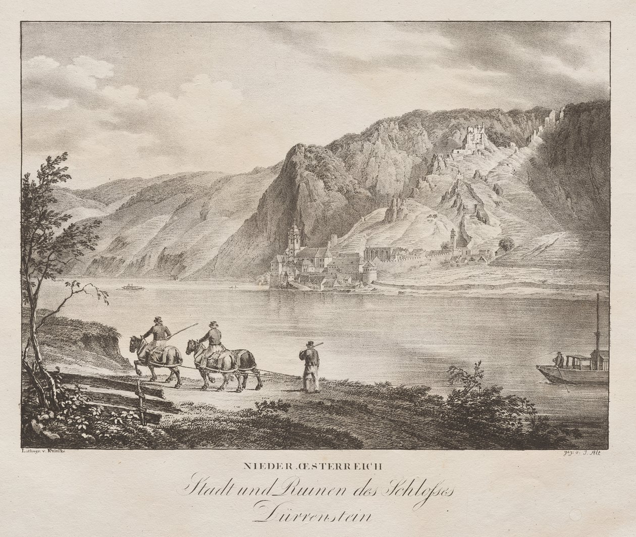 Basse-Autriche, Ville et ruines du château - Jakob Alt