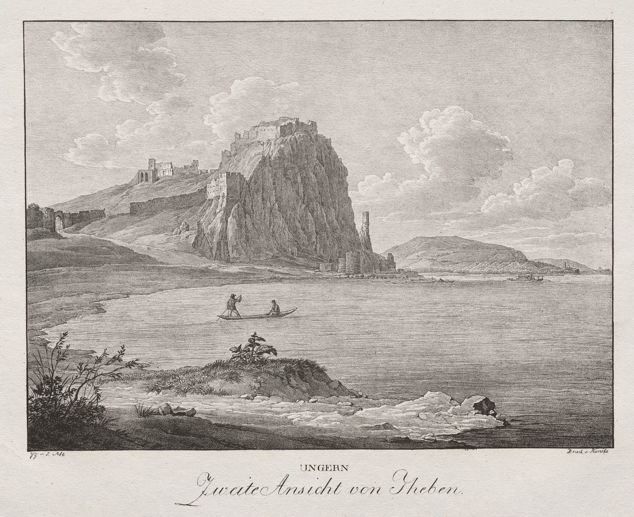 Hongrie, Deuxième vue de Theben - Jakob Alt