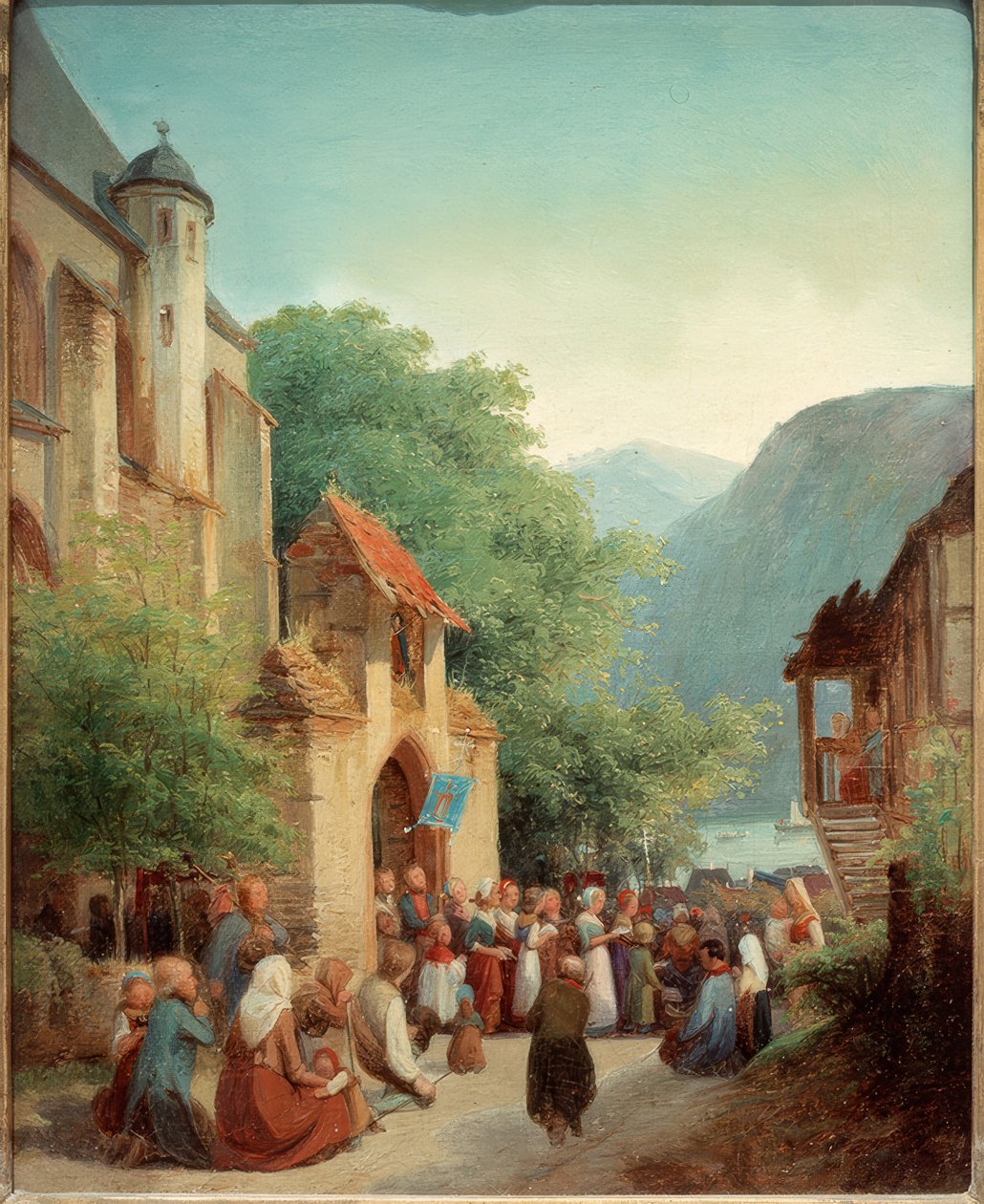 Procession sur le Rhin - Jakob Fürchtegott Dielmann