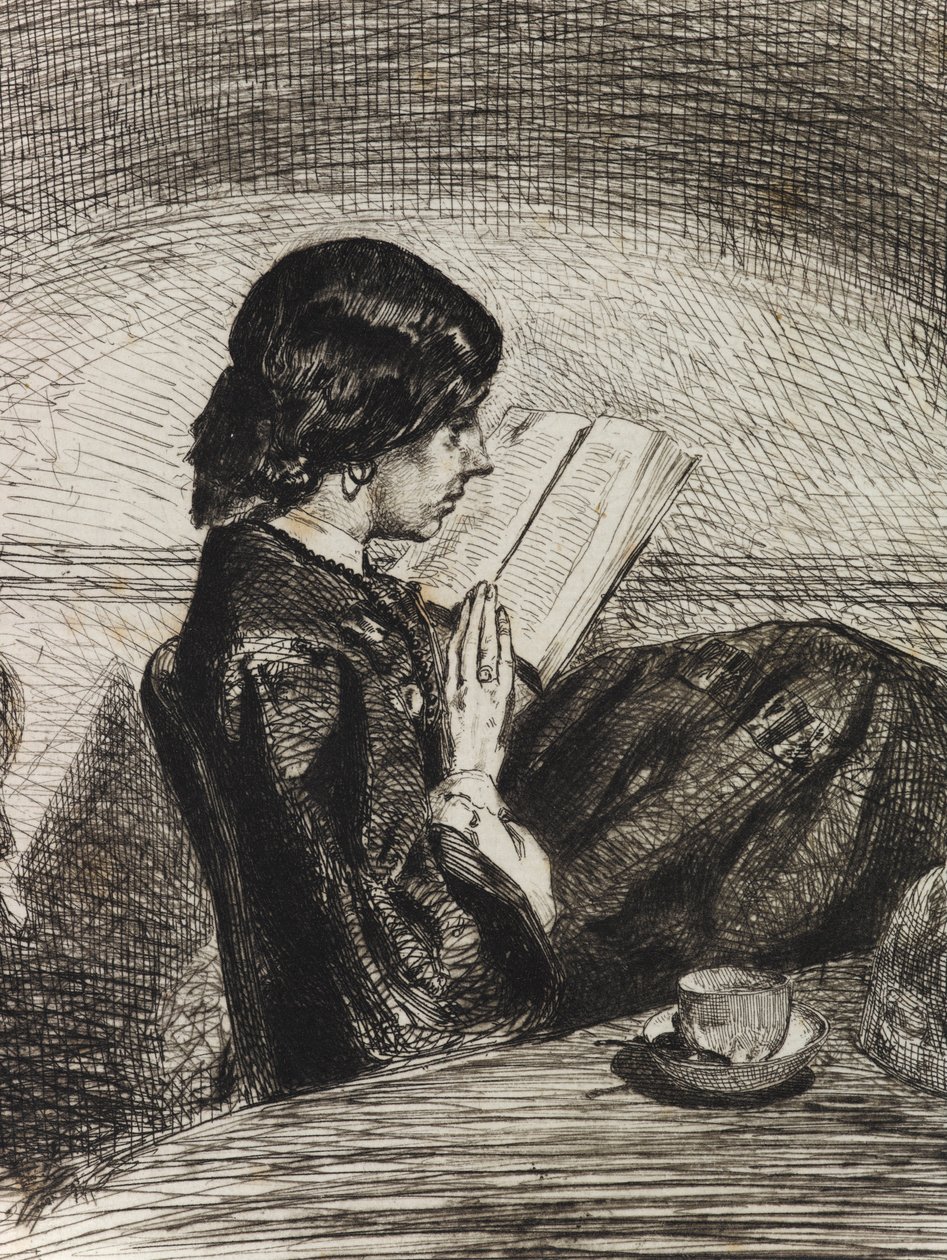 Lecture à la lumière de la lampe - James Abbott McNeill Whistler