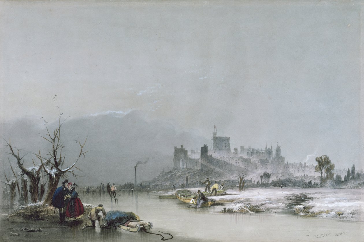Château de Windsor : depuis la Tamise - James Baker Pyne