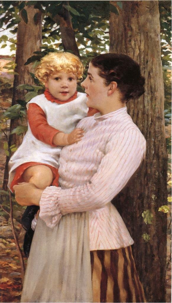 Mère et enfant - James Carroll Beckwith