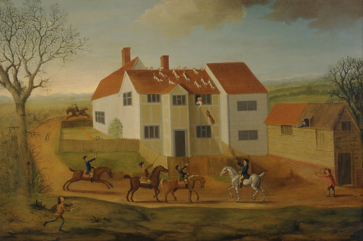 John Sidey et ses Chiens à une Ferme près de Hadleigh, Suffolk - James Dunthorne