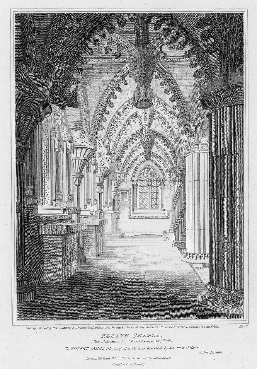 Chapelle de Roslyn, vue des autels à l