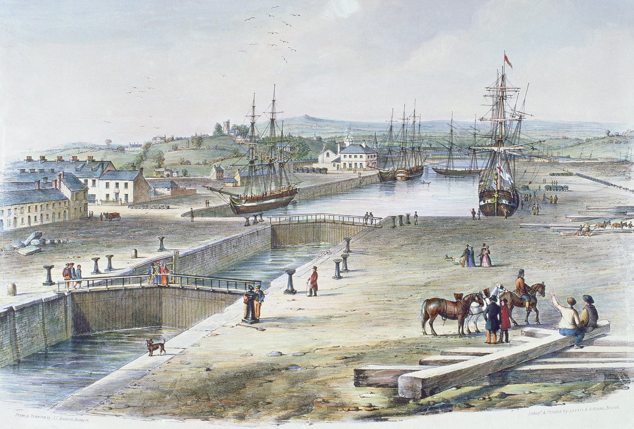 Vue du Quai, Newport, Monmouthshire, 1842 - James Flewitt Mullock