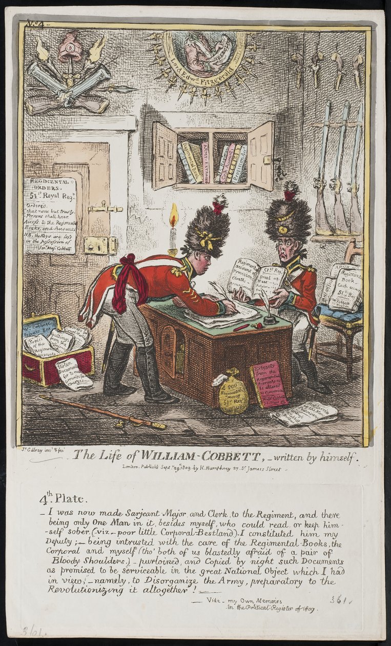 La Vie de William Cobbett, écrite par lui-même - James Gillray