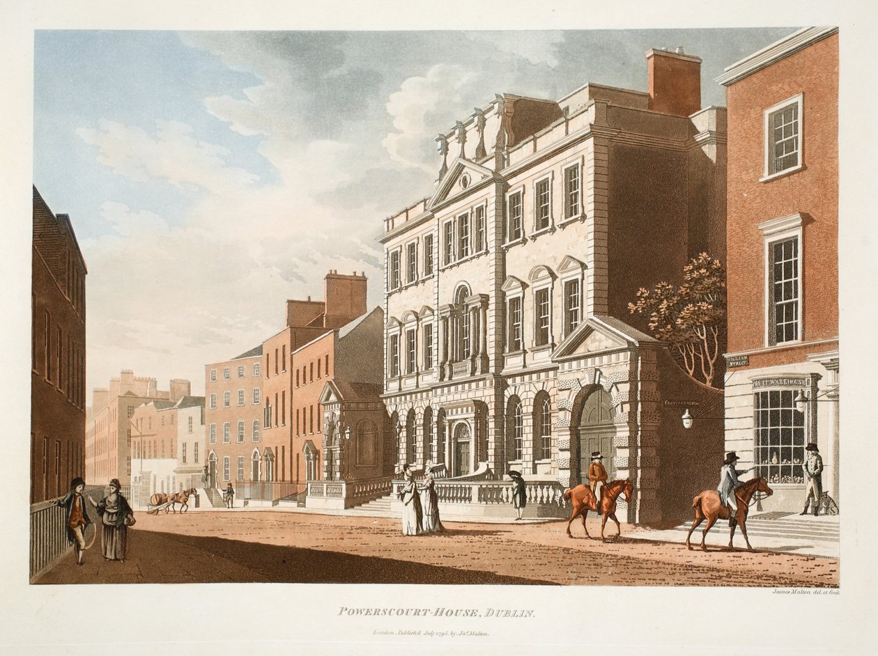 Maison Powerscourt, Dublin, 1795 - James Malton