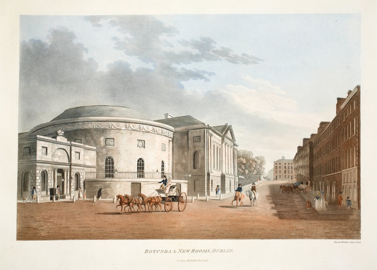 Rotunda et New Rooms, Dublin, 1795 - James Malton