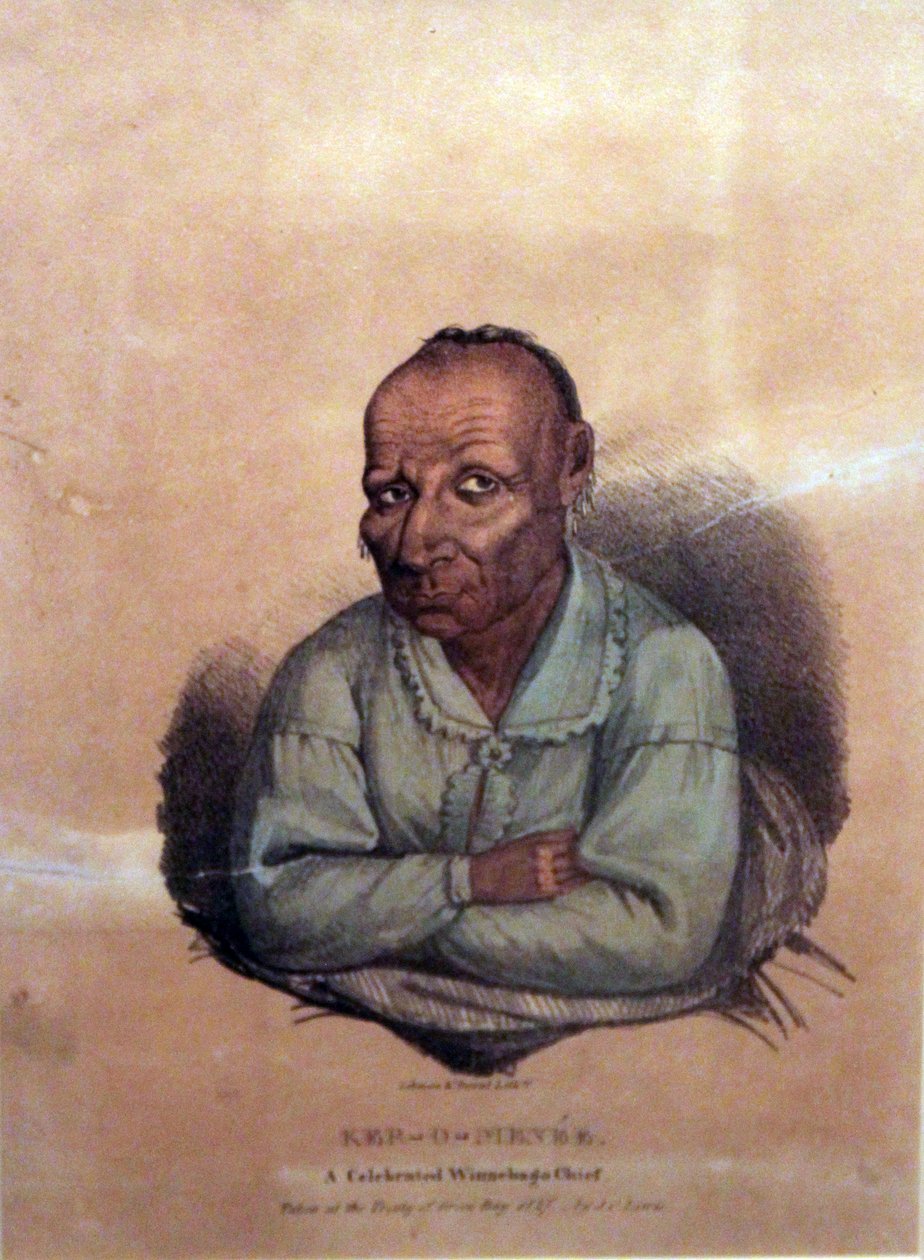 Ker-o-menée, un chef Winnebago célèbre, 1827 - James Otto Lewis