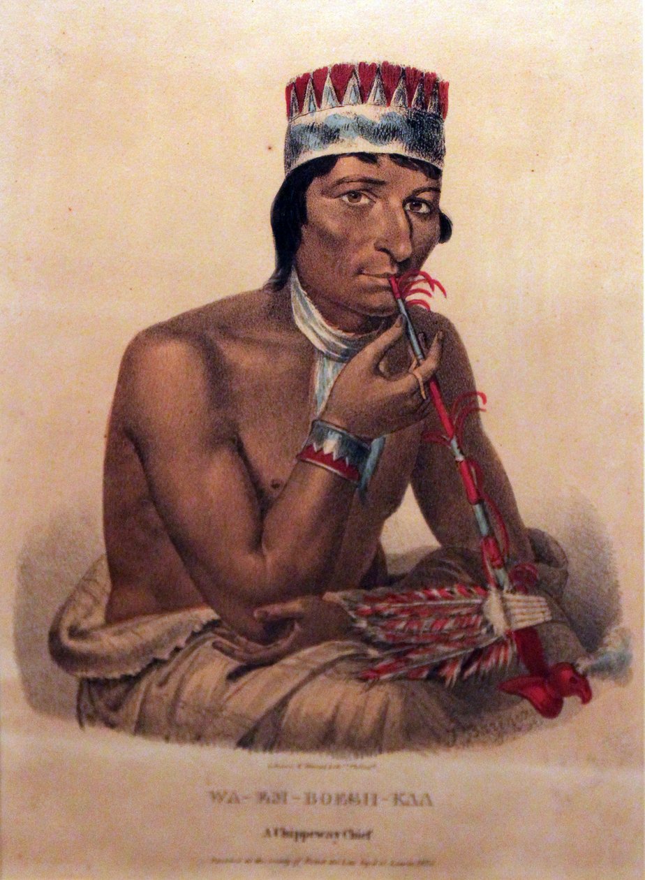 Waemboeshkaa, chef Chippeway, 1825 - James Otto Lewis