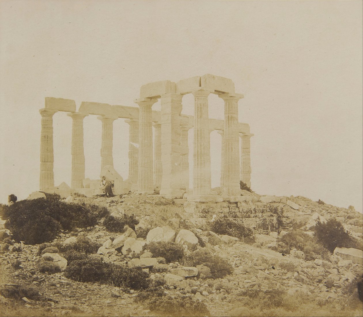 Vue du temple de Poséidon à Sounion depuis le nord-est - James Robertson
