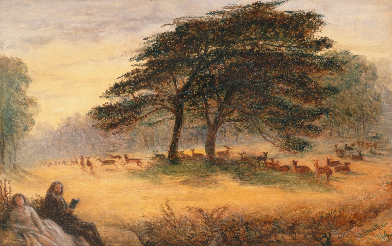 Amoureux dans le parc de Richmond (parc de Windsor) - James Smetham