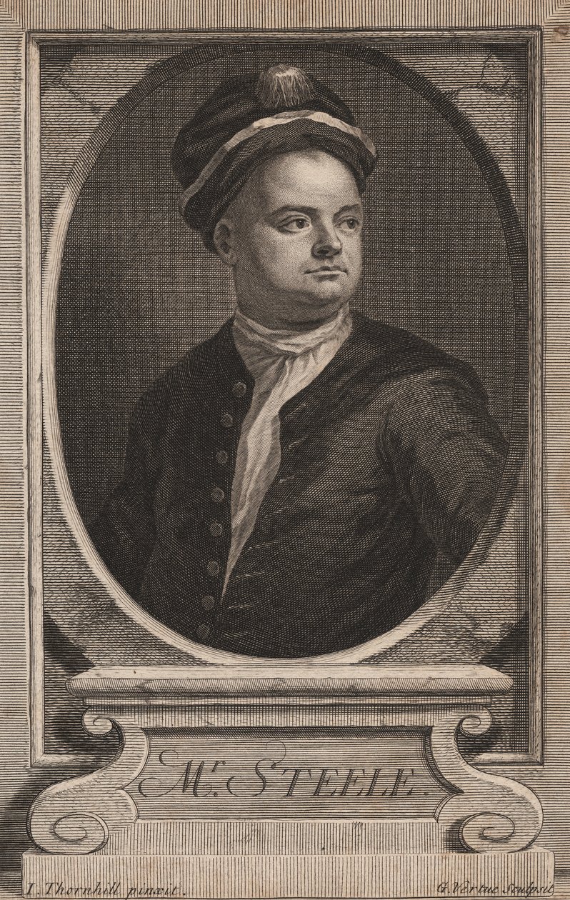 Richard Steele, gravé par George Vertue, vers 1714 - James Thornhill