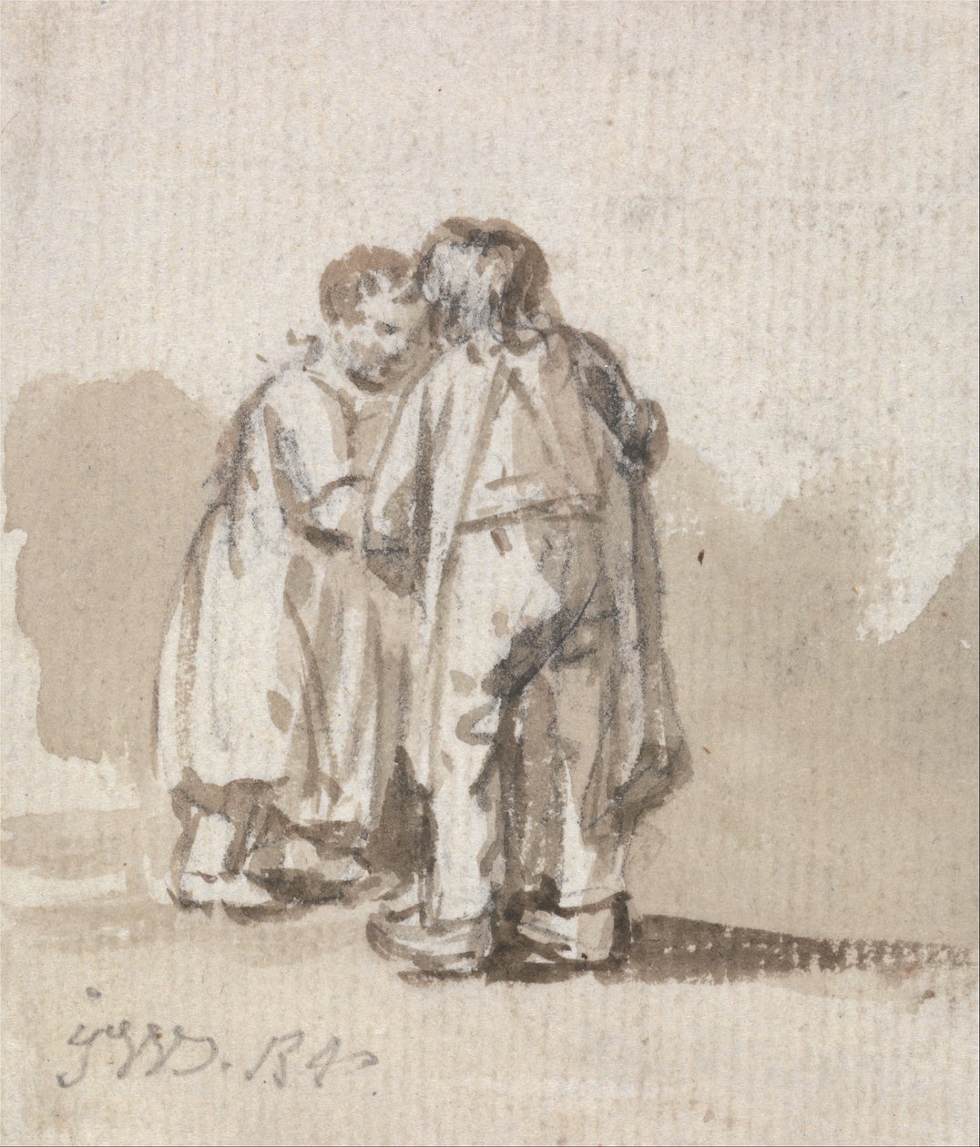 Un garçon et une fille conversant - James Ward