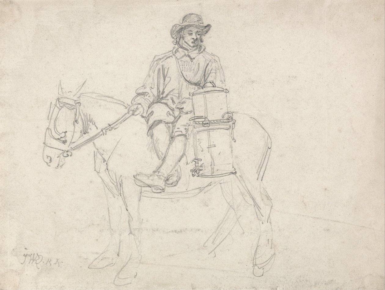 Un ouvrier agricole à cheval, portant une urne - James Ward
