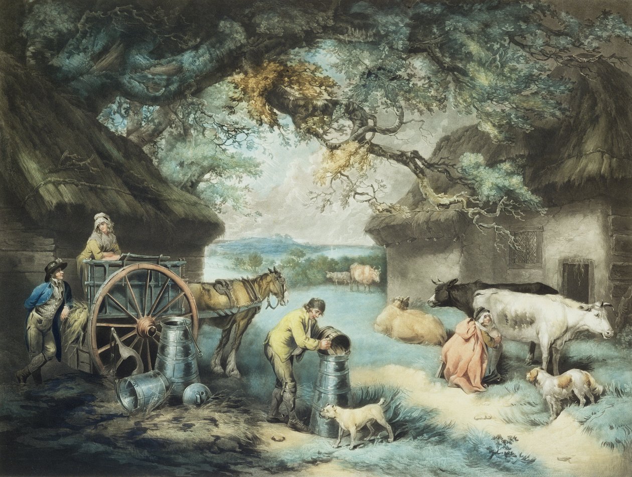 La ferme laitière, gravée par l