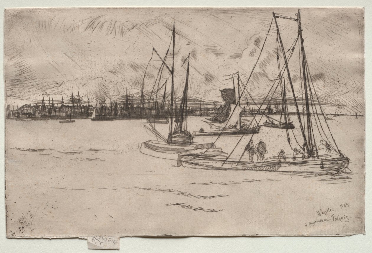 Amsterdam depuis le Tolhuis, 1863 - James Abbott McNeill Whistler