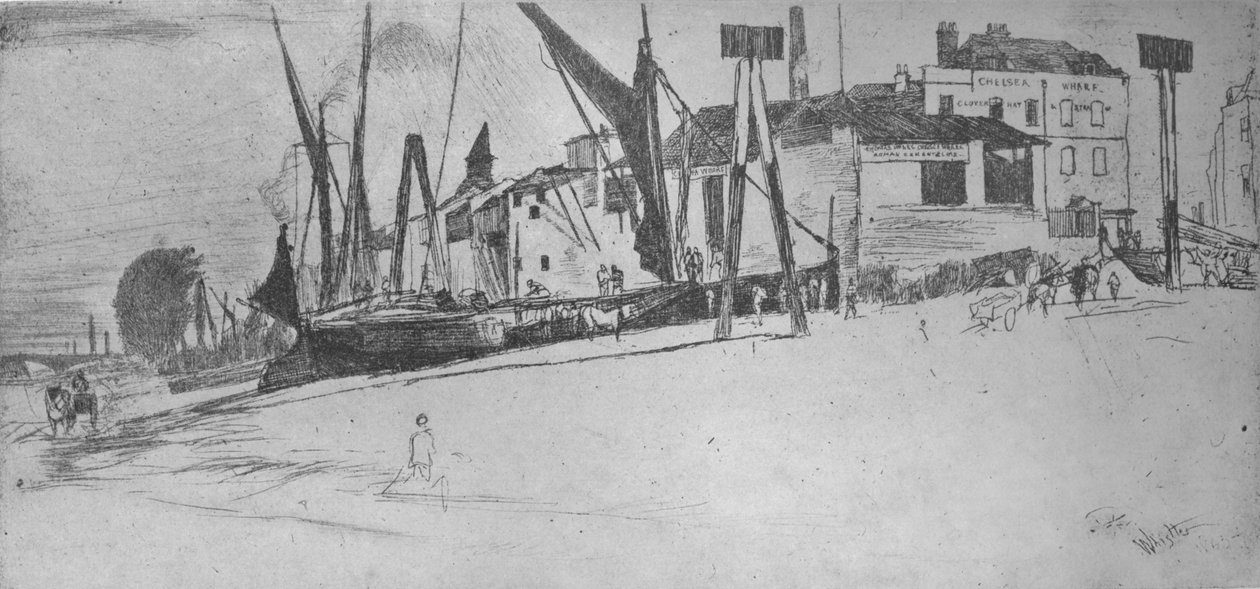 Chelsea Wharf, 1863, 1904 - James Abbott McNeill Whistler