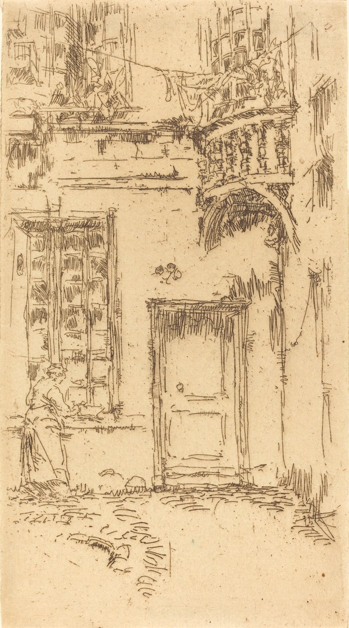 Cour, Rue P.L. Courier - James Abbott McNeill Whistler