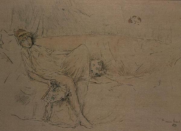 Figure drapée allongée - James Abbott McNeill Whistler