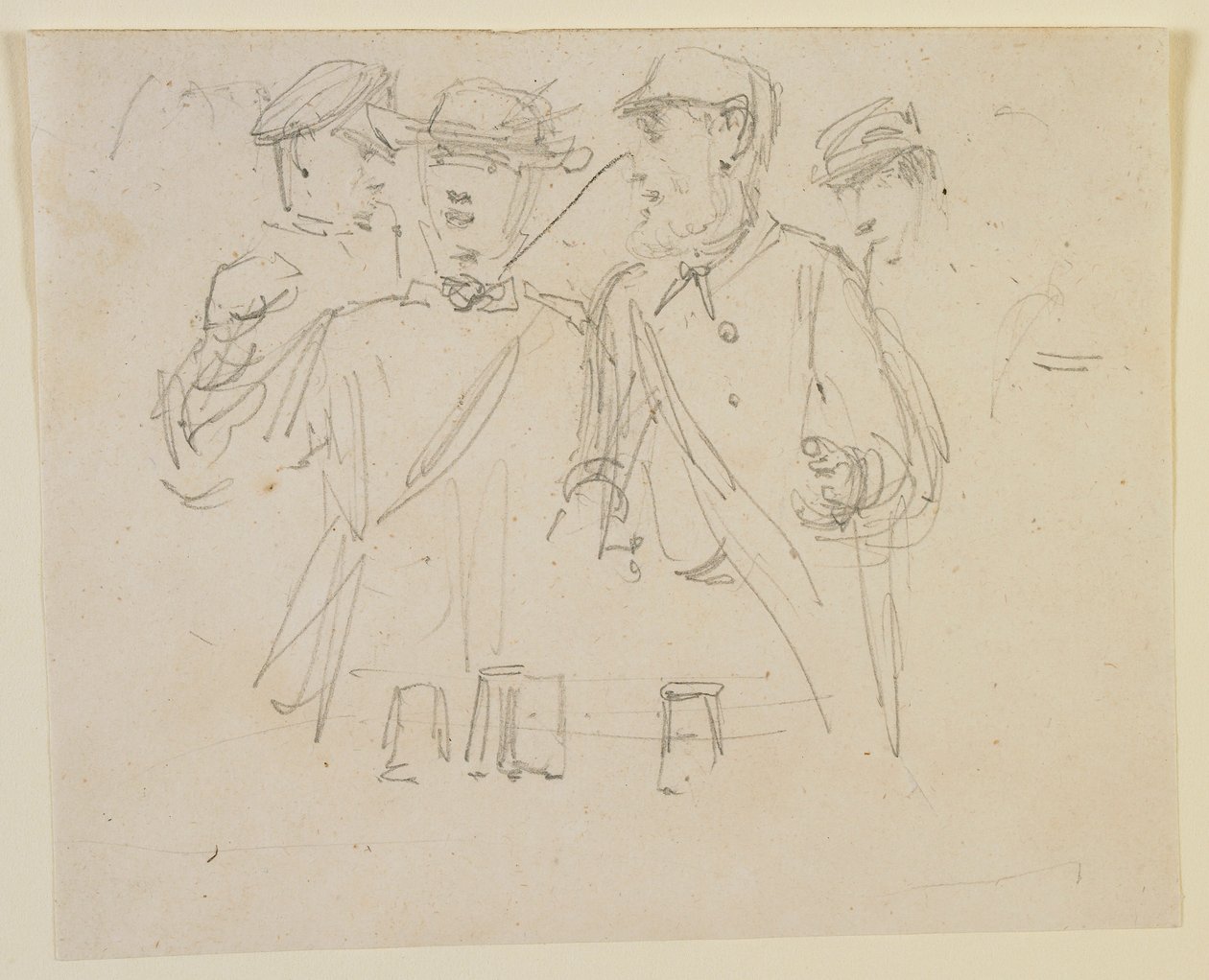 Groupe de quatre hommes - James Abbott McNeill Whistler