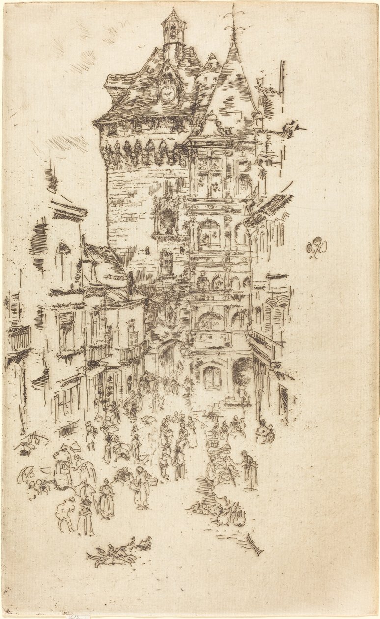 Hôtel de Ville, Loches - James Abbott McNeill Whistler