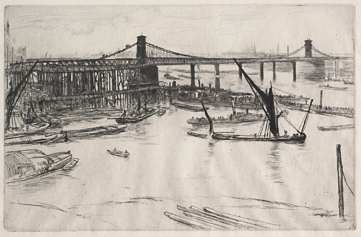 Ancien pont Hungerford - James Abbott McNeill Whistler