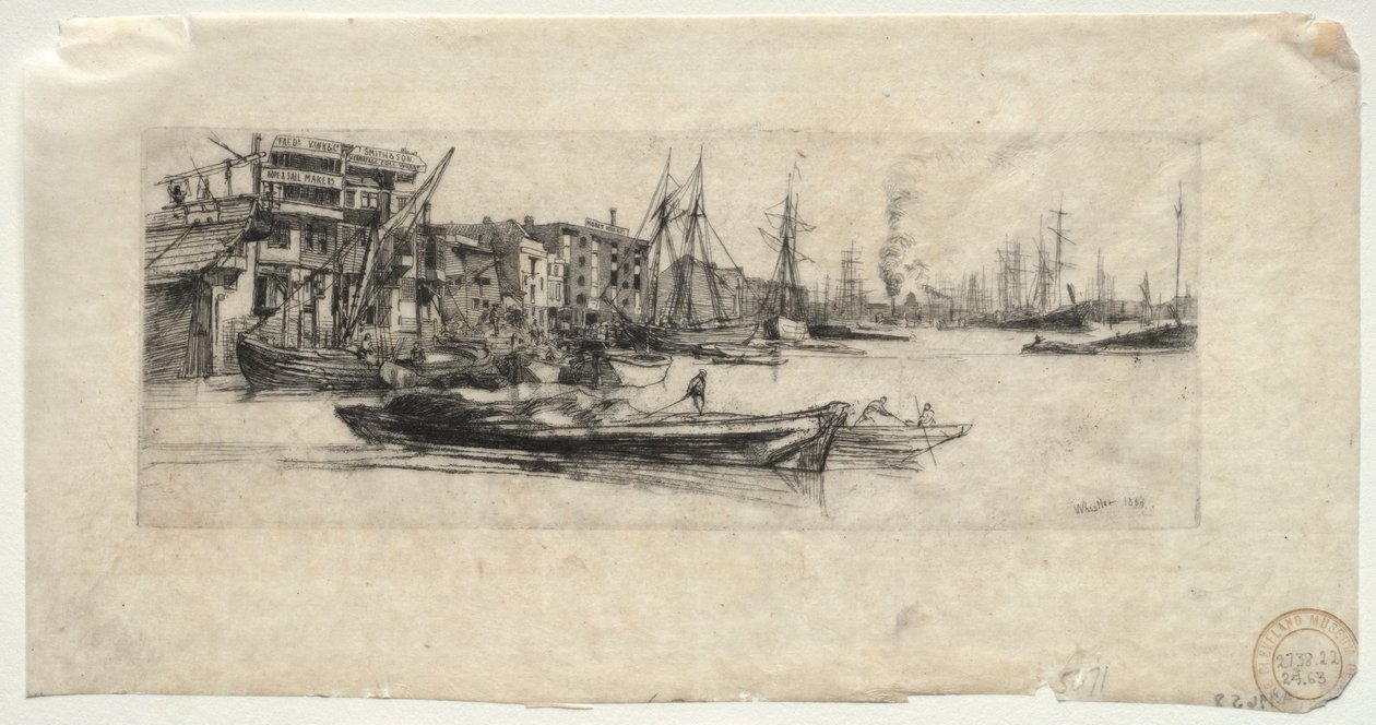 Entrepôt de la Tamise, 1859 - James Abbott McNeill Whistler