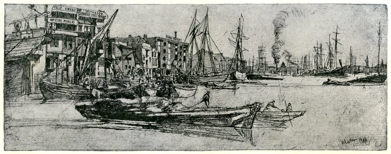 Entrepôt de la Tamise, 19ème siècle 1904 - James Abbott McNeill Whistler