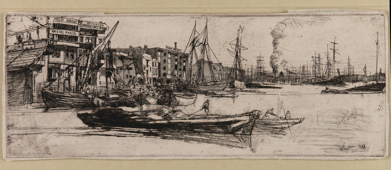 Entrepôts de la Tamise, 1859 - James Abbott McNeill Whistler