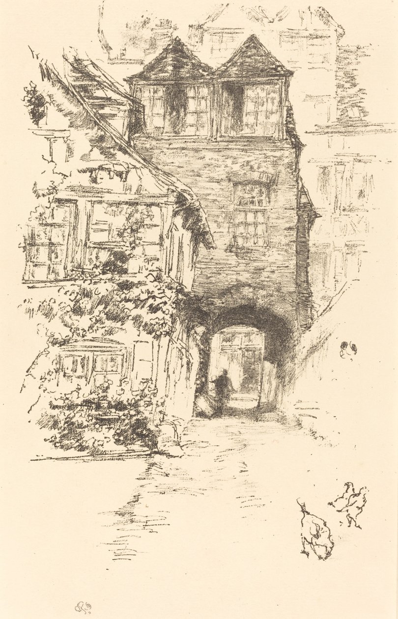 La Maison du Prêtre, Rouen, 1894-1895 - James Abbott McNeill Whistler
