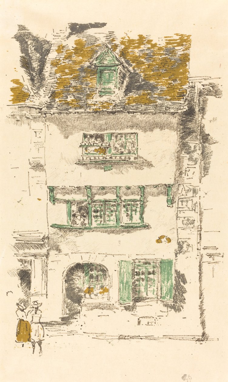 Maison jaune, Lannion - James Abbott McNeill Whistler