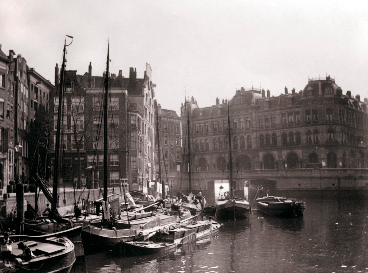 Bateaux sur le canal, Rotterdam, 1898 - James Batkin