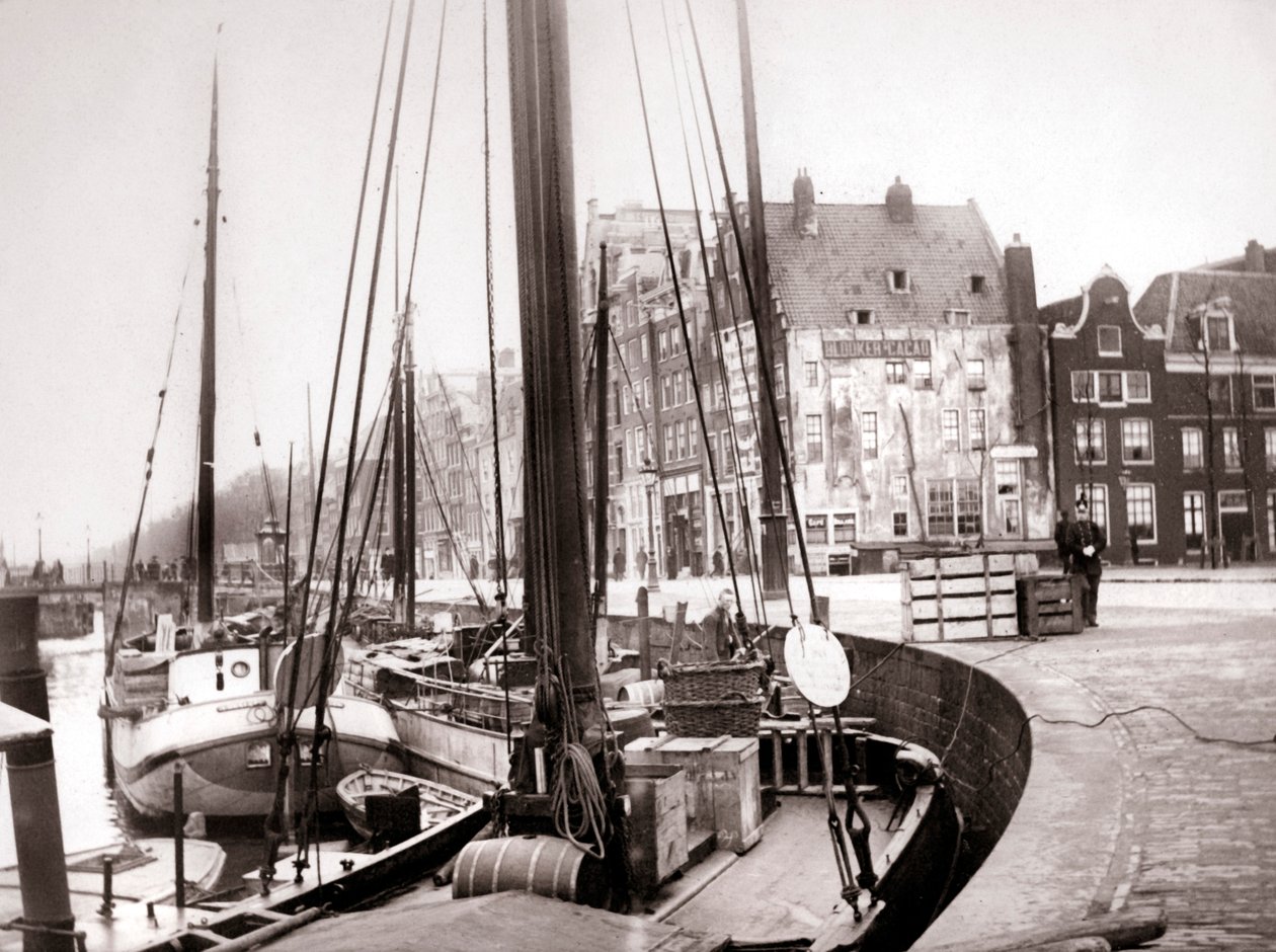 Bateaux sur le canal, Rotterdam, 1898 - James Batkin