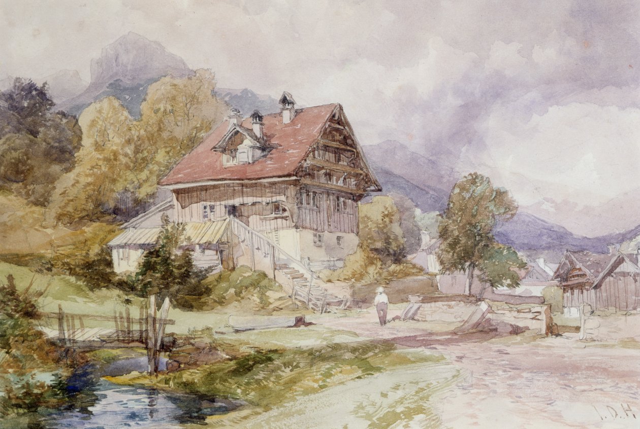 Chalet, Brunnen, lac des Quatre-Cantons - James Duffield Harding