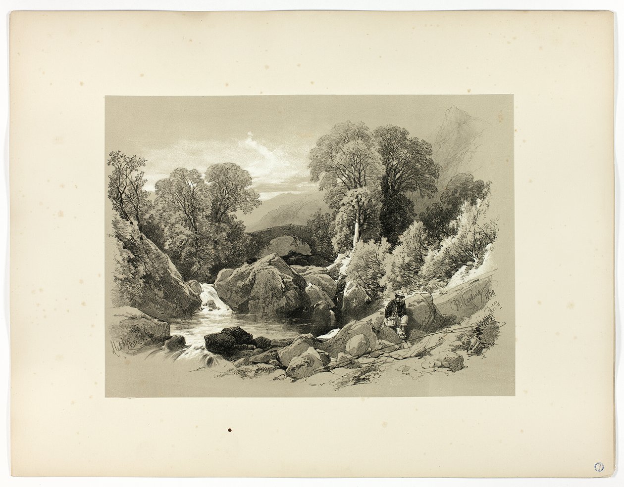 Pont de Sledde, de Sélections pittoresques - James Duffield Harding