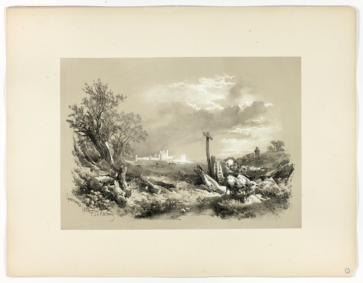 Château de Tynemouth, de Sélections Pittoresques - James Duffield Harding