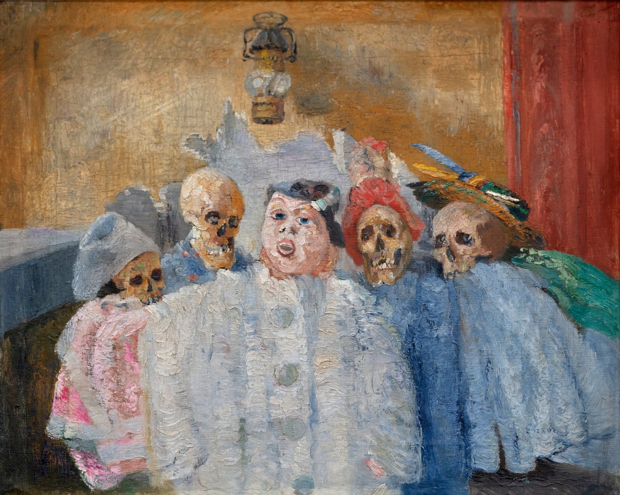 Pierrot et squelettes - James Ensor