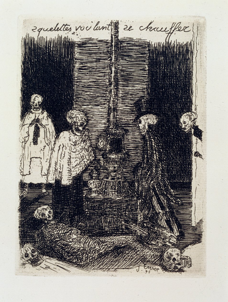 Squelettes essayant de se réchauffer - James Ensor