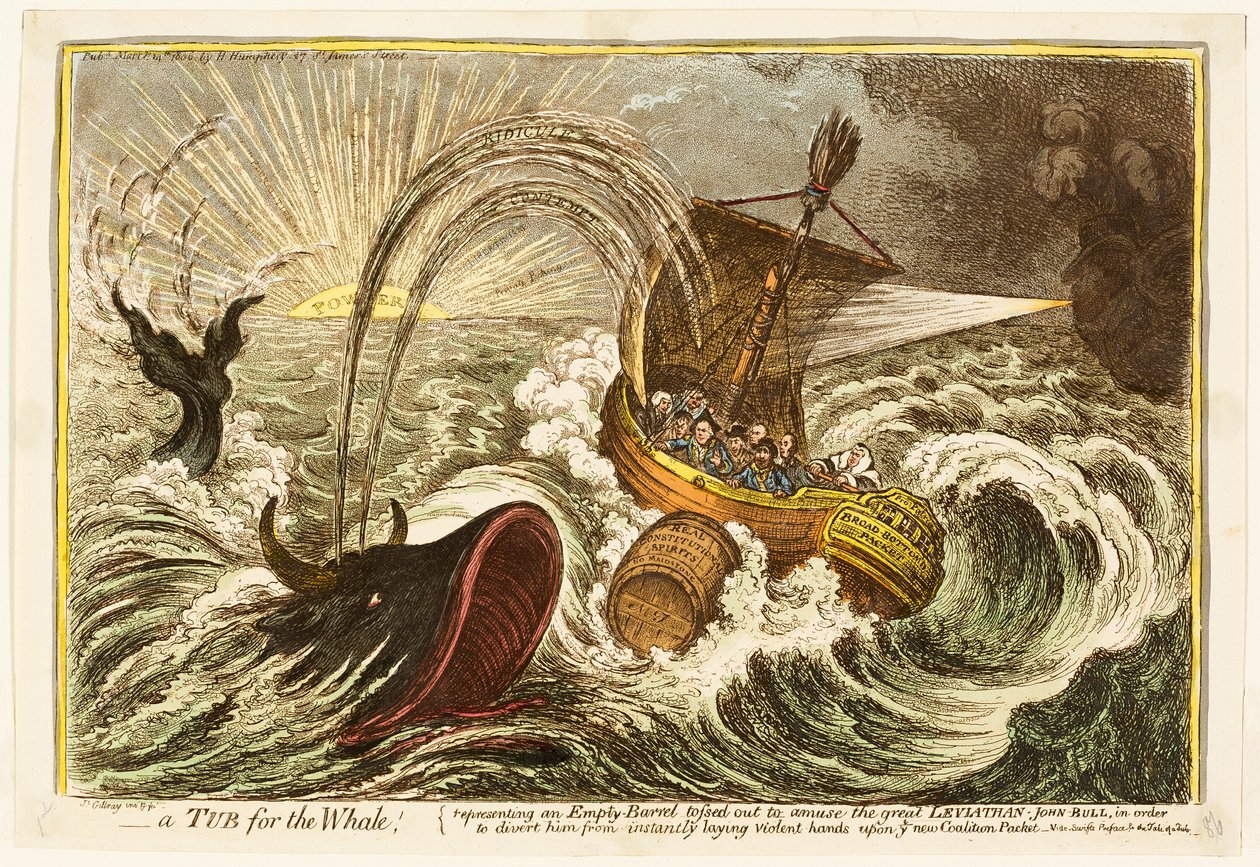 Une baignoire pour la baleine ! - James Gillray