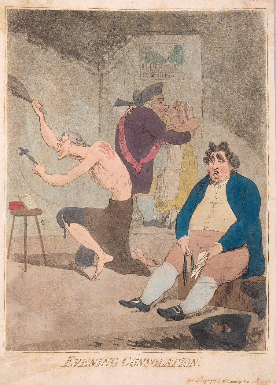 Consolation du soir, pub. 1785 - James Gillray
