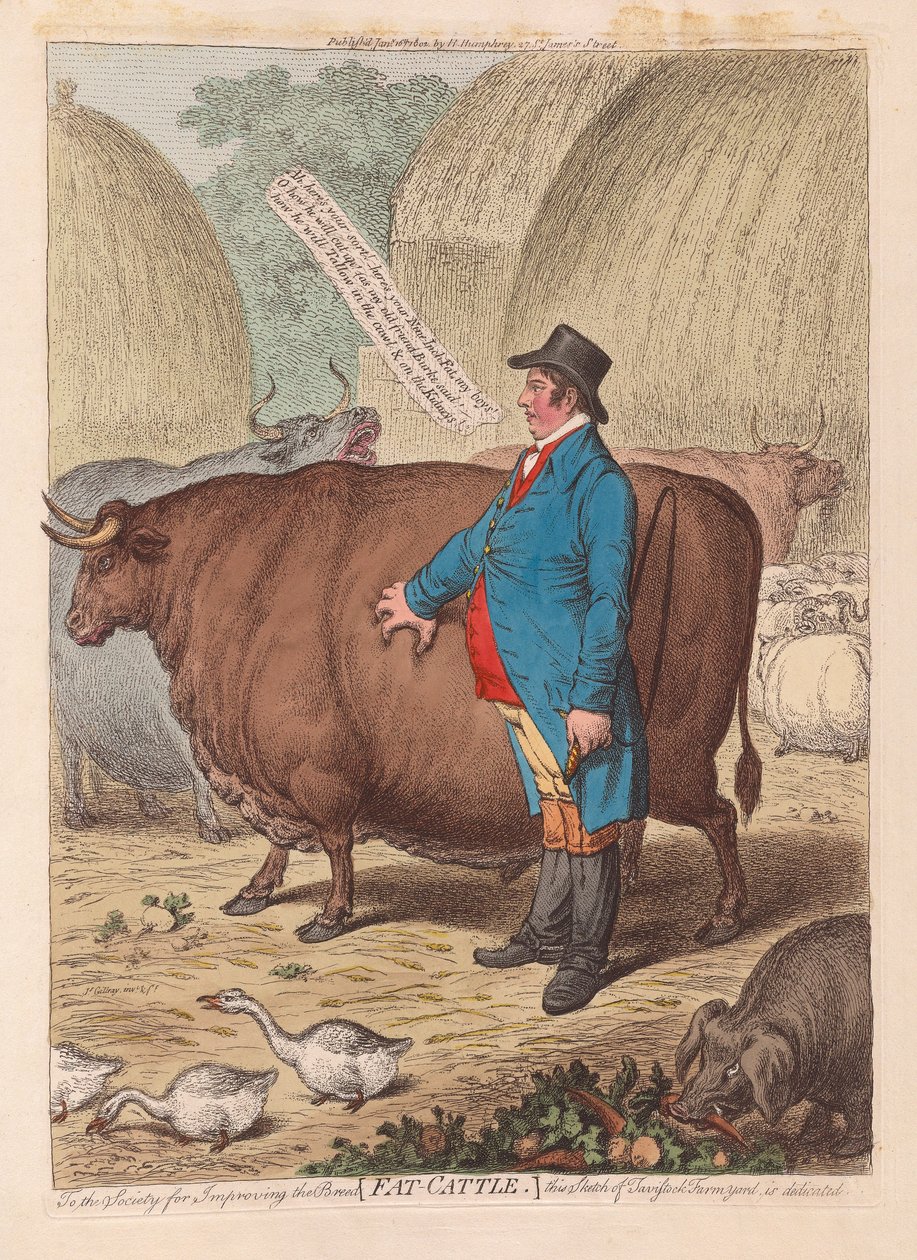 Bétail gras, pub. 1802 - James Gillray
