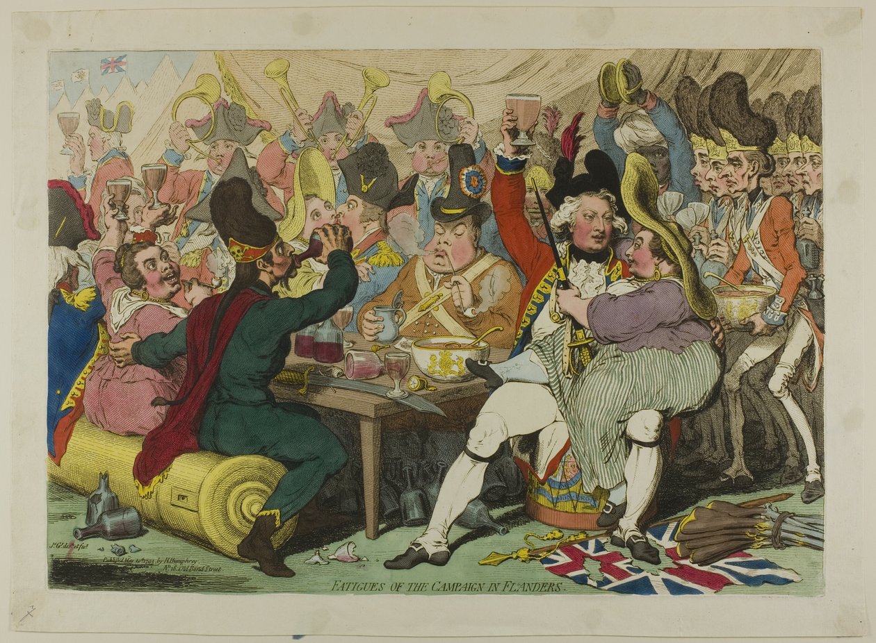 Fatigues de la campagne des Flandres - James Gillray