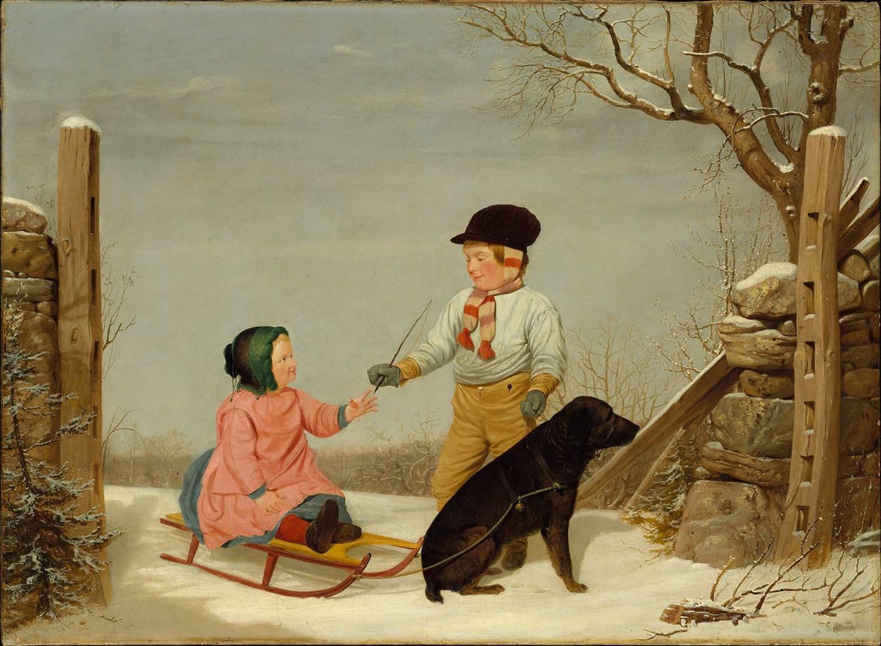 La promenade en traîneau - James Goodwyn Clonney